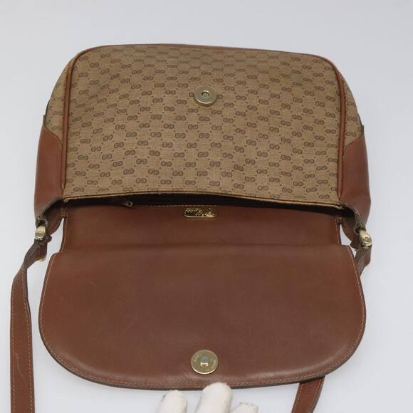 GUCCI Micro GG Canvas Shoulder Bag Pvc Beige - Picture 15 of 16